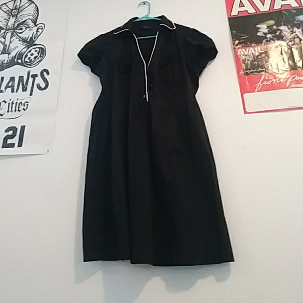 Black torrid dress with white trim